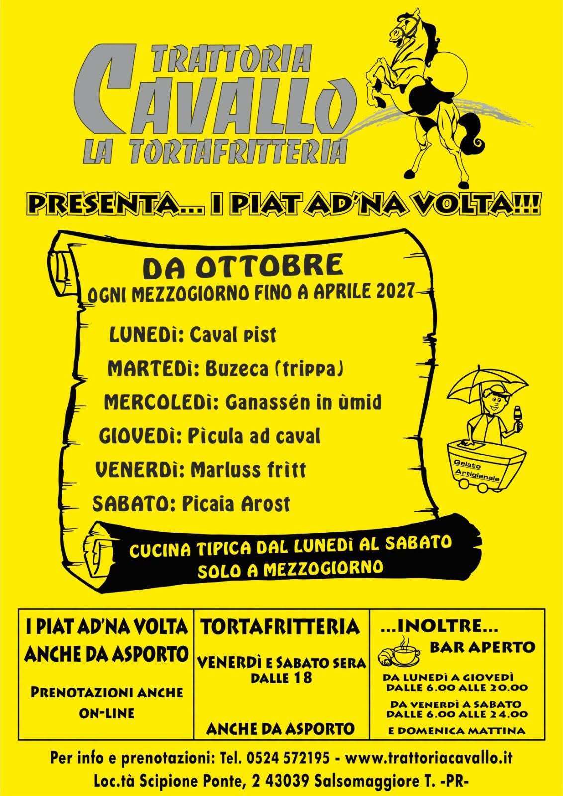 Alla Trattoria Cavallo  I PIATT AD NA VOLTA