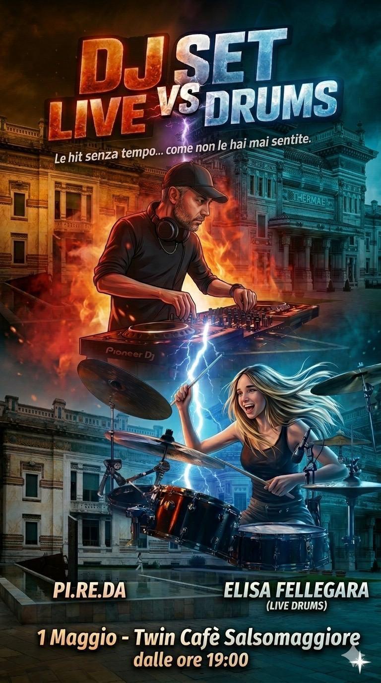 Al Twin Cafè di Salsomaggiore DJ Live vs Set Drums