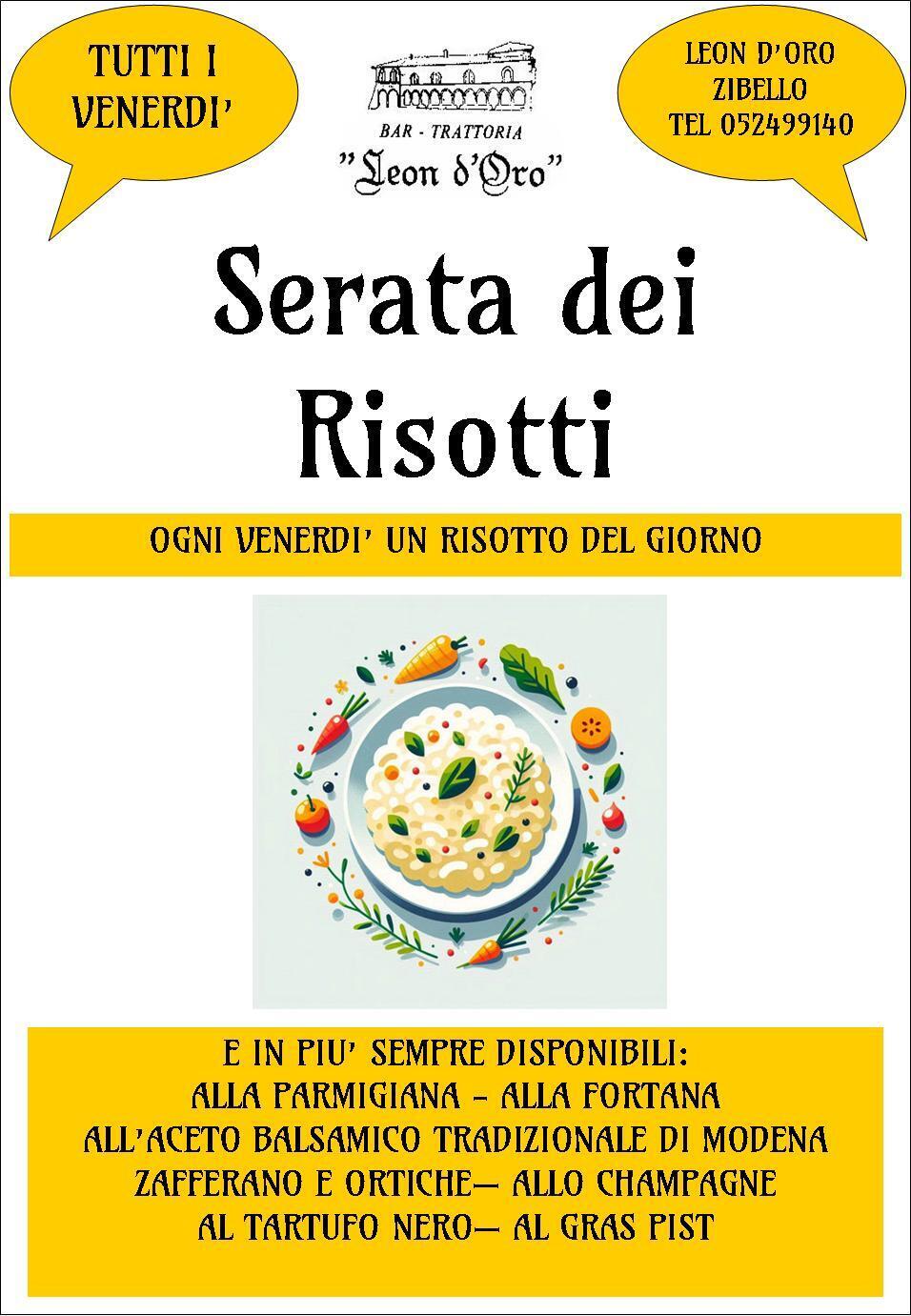 Alla Trattoria Leon d'Oro il venerdì è la serata del risotti
