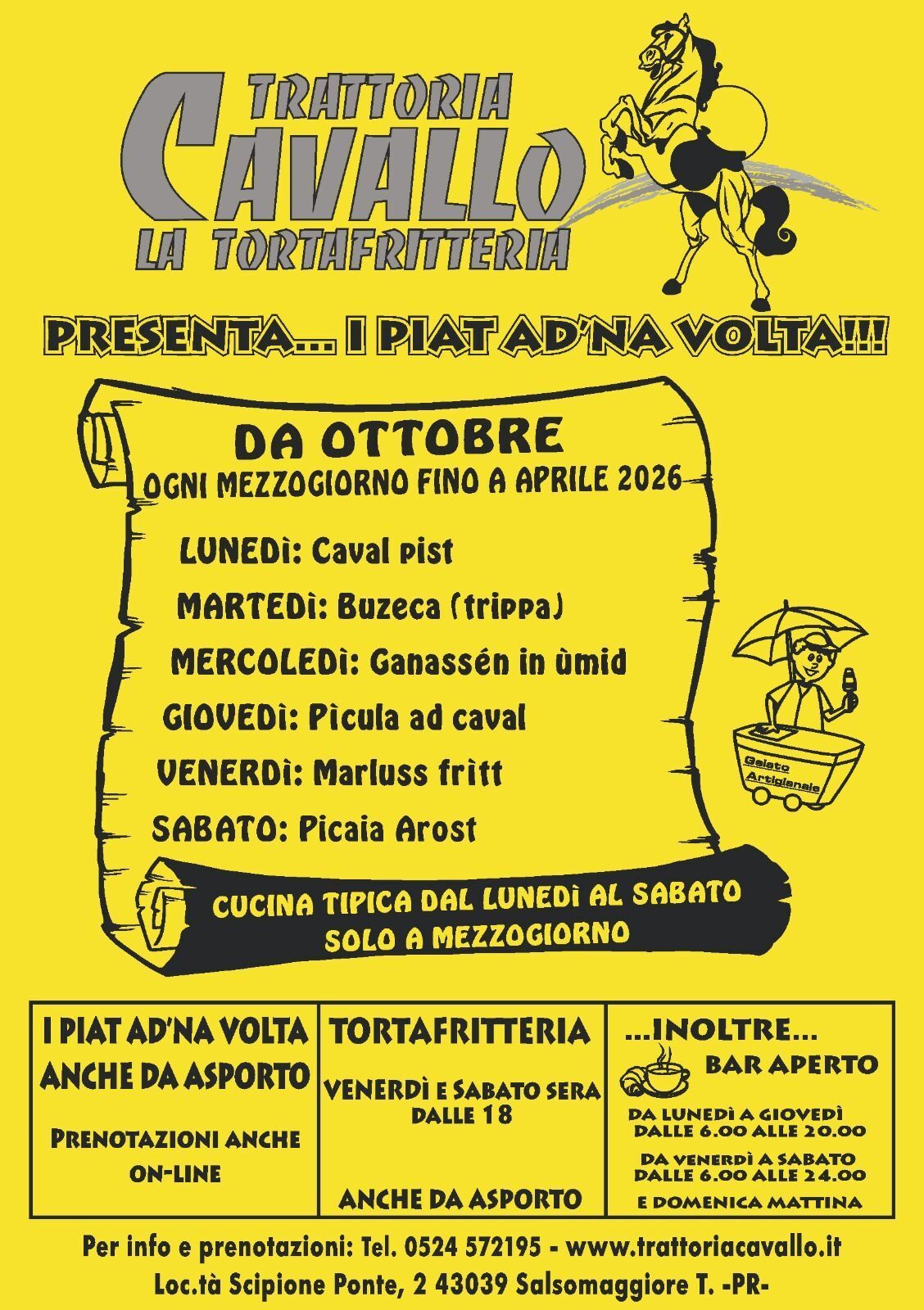 Alla Trattoria Cavallo  I PIATT AD NA VOLTA