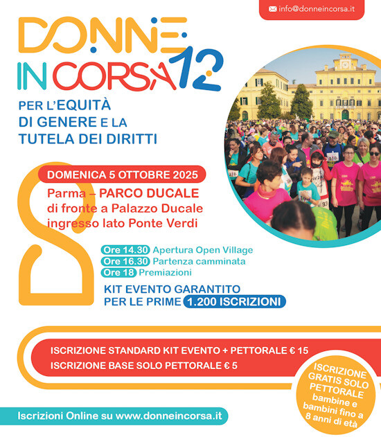 A Parma "Donne in Corsa" per l’equità di genere e la tutela dei diritti, l’evento annuale che unisce sport, inclusione e impegno sociale